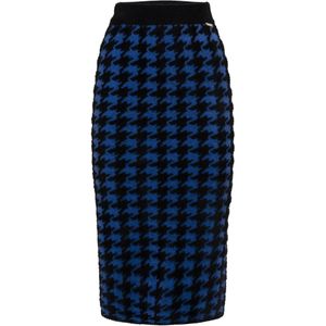 Influencer Rok  kobaltblauw / zwart