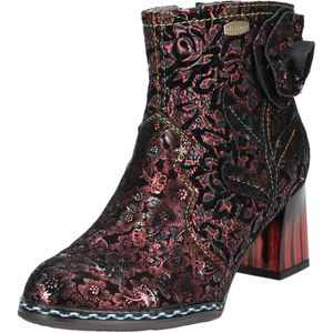 Laura Vita Enkellaarsjes  rood / zwart / zilver