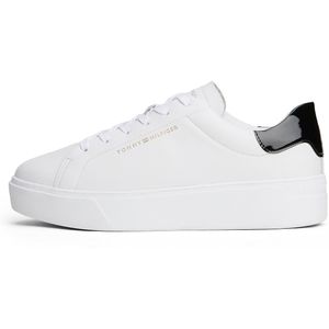 Tommy Hilfiger - CHIC PLATFORM CUPSOLE PATENT - Plateausneakers - Wit