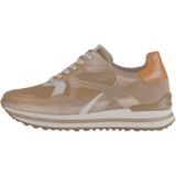 GABOR - Sneakers Laag - Sand Lichtgrijs Donkeroranje - Leer