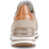 GABOR - Sneakers Laag - Sand Lichtgrijs Donkeroranje - Leer