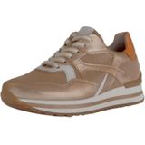 GABOR - Sneakers Laag - Sand Lichtgrijs Donkeroranje - Leer