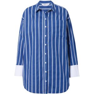 Studio Untold Blouse  blauw / wit