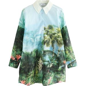 Next Blousejurk  lichtblauw / groen / spar / pitaja roze