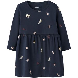 NAME IT Jurk 'NBFVANDORA'  beige / navy / aubergine / poederroze