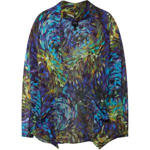 Ulla Popken Kimono  saffier / aqua / geel / groen