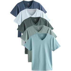 Next Shirt  navy / pastelblauw / mintgroen / pastelgroen / donkergroen