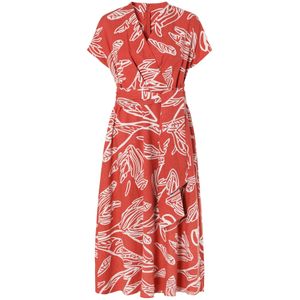 TATUUM Jurk 'Nessa'  lichtbeige / lichtrood