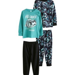 Next Nachtkledij  turquoise / zwart / wit