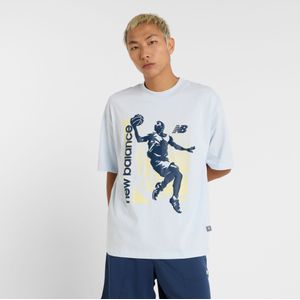 new balance Shirt  navy / lichtblauw / geel