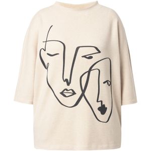 MIAMODA Trui  zwart / offwhite