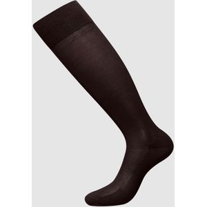 zd ZERO DEFECTS Kniekousen 'Mercerized cotton knee socks'  bruin