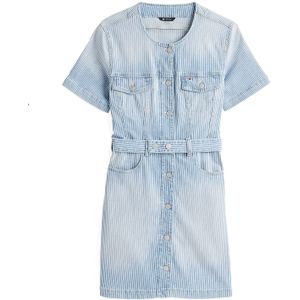 Tommy Jeans Jurk  blauw / wit