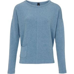 Gebreide Trui - Blauw - 45% Viscose 30% Polyamide 25% Polyester