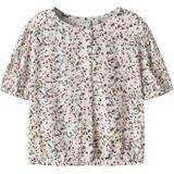 T-shirt - Geweven Stof - All-over Print - Korte Mouwen - Cropped Fit