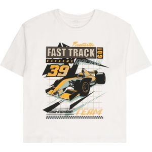 Name It T-Shirt - NkmVictor - Bright White/Fast Track - Name It - 6 jaar (116) - T-Shirts