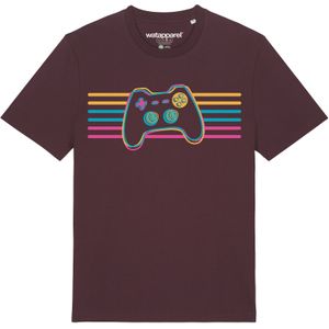 Watapparel Shirt 'Retro Joystick'  blauw / geel / pink / donkerrood / wit