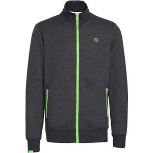 !Solid Sweatvest 'BennTrack'  antraciet / groen