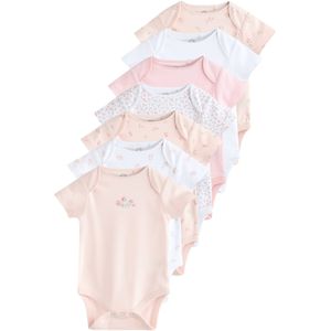 Next Rompertje/body  groen / pink / wit