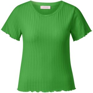 Rich & Royal - Shirt - Groen - Effen - Kwartmouw