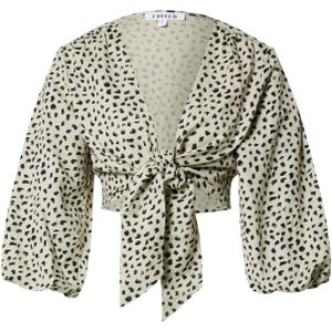 EDITED Blouse 'Tia'  lichtgroen / zwart