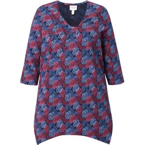 Ulla Popken Shirt  blauw / marine / donkerrood