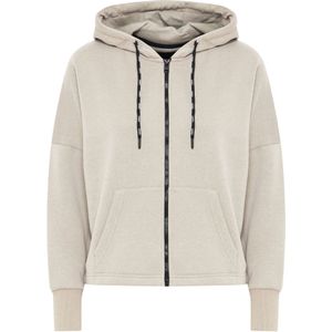 Oxmo Sweatvest 'Sanice'  beige / zwart