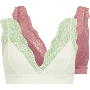 MAMALICIOUS BH 'MLADIA TESS'  lichtgroen / oudroze / wit