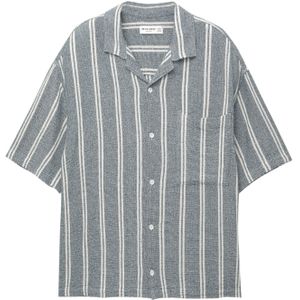 Pull&Bear Overhemd  navy / wit