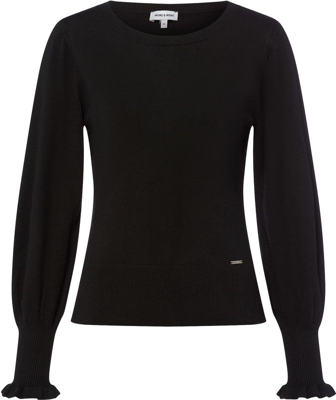 MORE & MORE - Trui - Zwart - Aansluitend Model - Lange Mouw