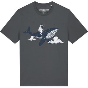 Watapparel Shirt ' Spacewhale '  antraciet / gemengde kleuren