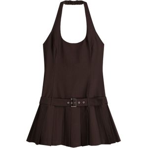 Bershka Jurk  bruin / lichtbruin