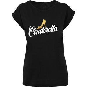 F4NT4STIC Shirt 'Cinderella Shoe'  goud / zwart / wit