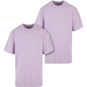 Karl Kani Shirt 'Essential'  lila / wit