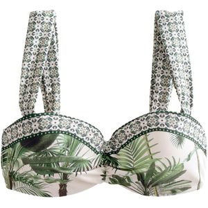 Next Bikinitop  groen / grasgroen / natuurwit