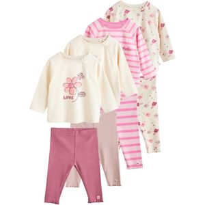 Next Set  crème / pink / rosa / zwart