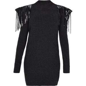 faina Gebreide jurk  zwart