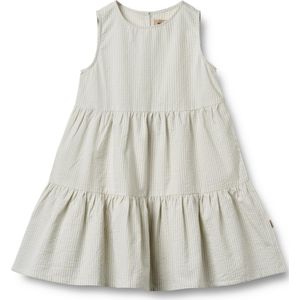WHEAT - Luise - Jurk - Pastelblauw / Offwhite - Mouwloos - Knielengte