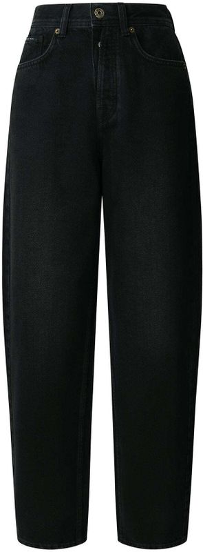 Pepe Jeans - Addison Barrel - Hoogzittende Jeans - Diepzwarte - Losse Pasvorm