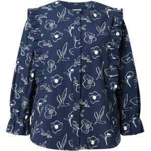Ulla Popken Blouse  marine / wit