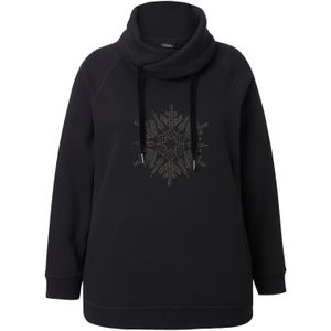 Ulla Popken Sweatshirt  zwart