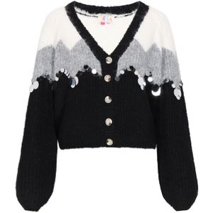 IZIA Gebreid vest  grijs / zwart / wit