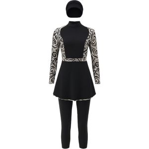 C&City Badpakjurk  beige / spar / zwart