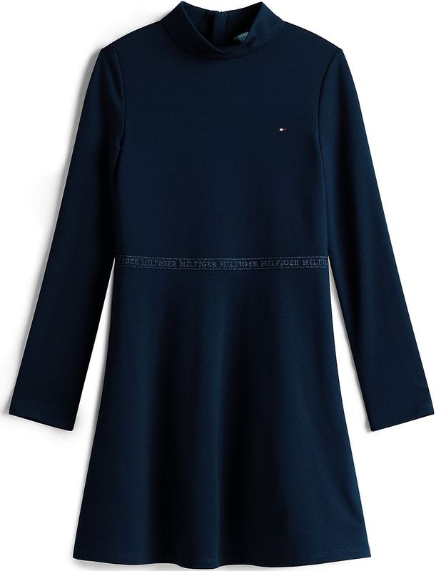 TOMMY HILFIGER - Jurk - Navy - Knielengte - Lange Mouw