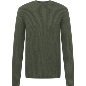 MELA Trui 'Ravi'  groen gemêleerd