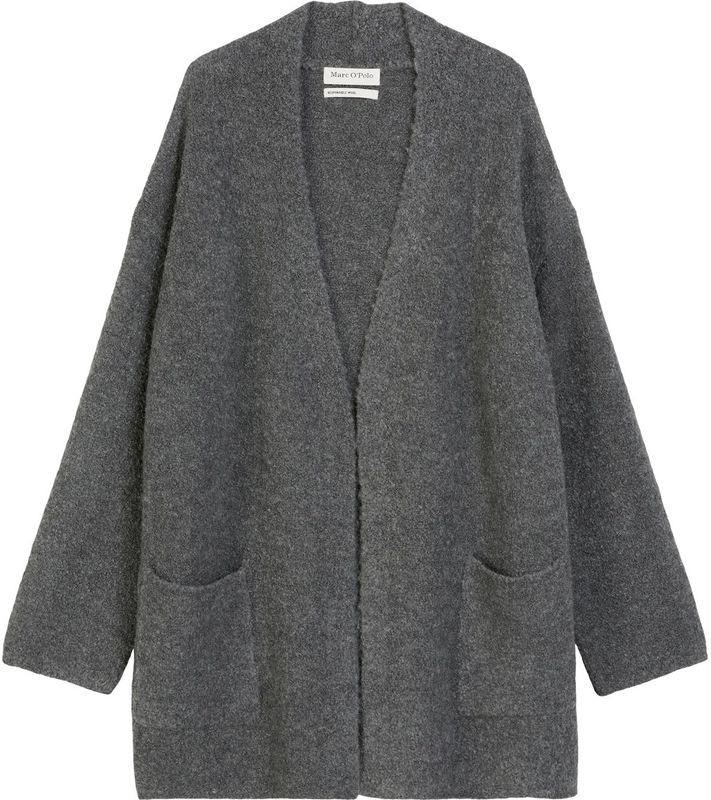 Marc O'Polo - Gebreid Vest - Donkergrijs - Knitwear - V-hals