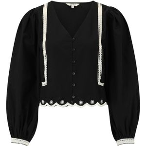 Only Petite Blouse 'ONLOYA'  zwart / wit