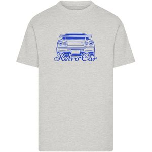 F4NT4STIC Shirt 'Retro Car Japanese Streetstyle'  blauw / grijs gemêleerd