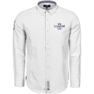 La Martina Overhemd ' MBC600 '  navy / wit