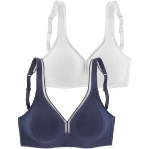 Petite Fleur - T-shirtbeha - Zwart - Katoen/Elastan - Set van 2